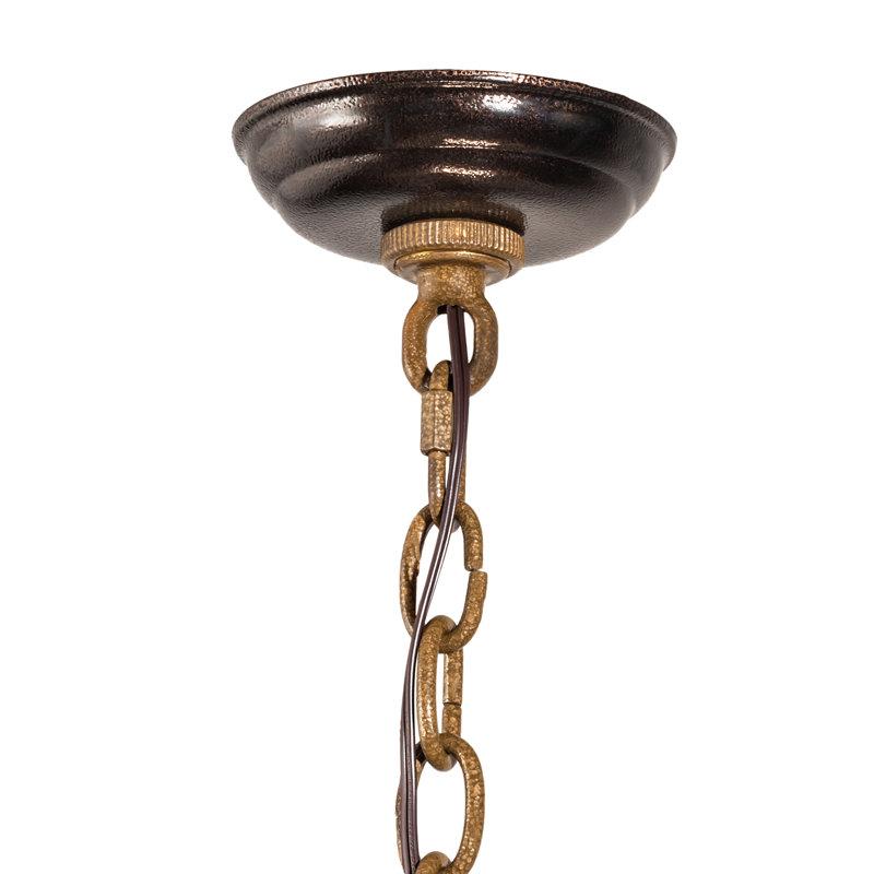 38" Wide Fleur-De-Lis Inverted Pendant