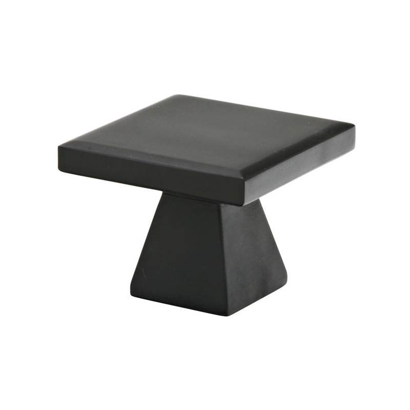 Oversized Square Knob, Flat Black, 1.75" H x 1.75" W x 1.38" D