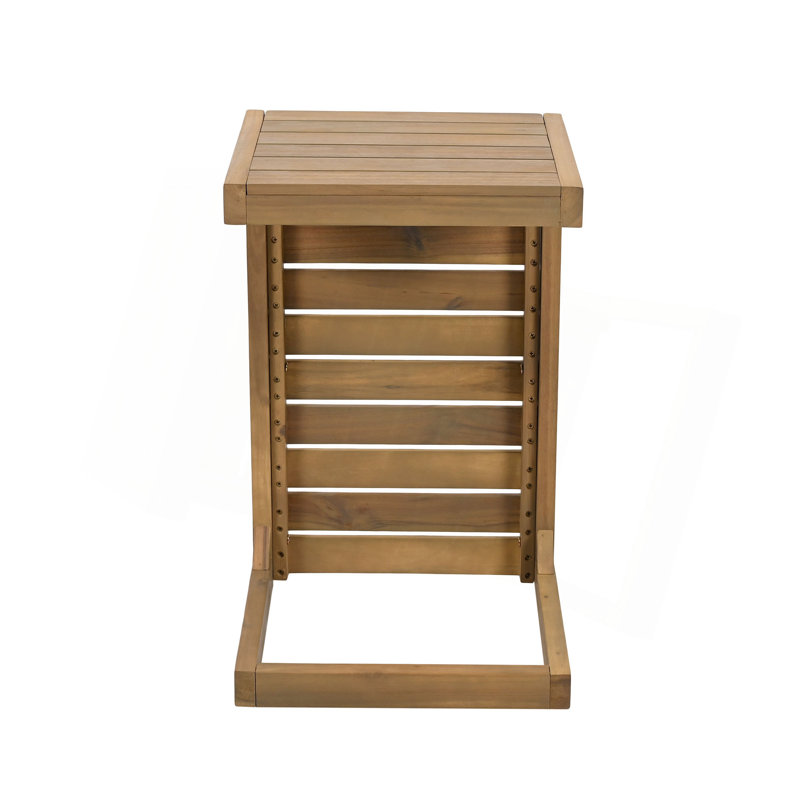 C-Shape End Table  Brown