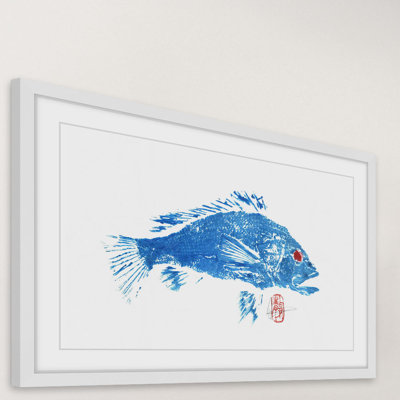 « bass yeux rouges », reproduction d’art encadrée