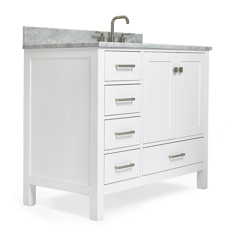 Ensemble de meuble-lavabo simple 43 po Flynt, Blanc