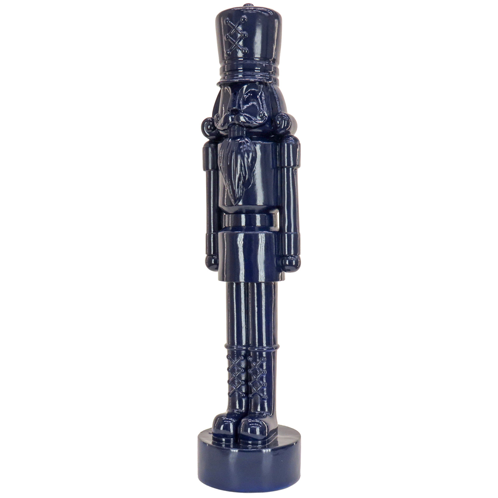 Nutcracker Christmas Decor, Navy, 24" H x 5.3" W x 6.3" D