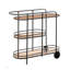 Chariot-bar, finition noire, chariot-bar moderne pour des réceptions élégantes