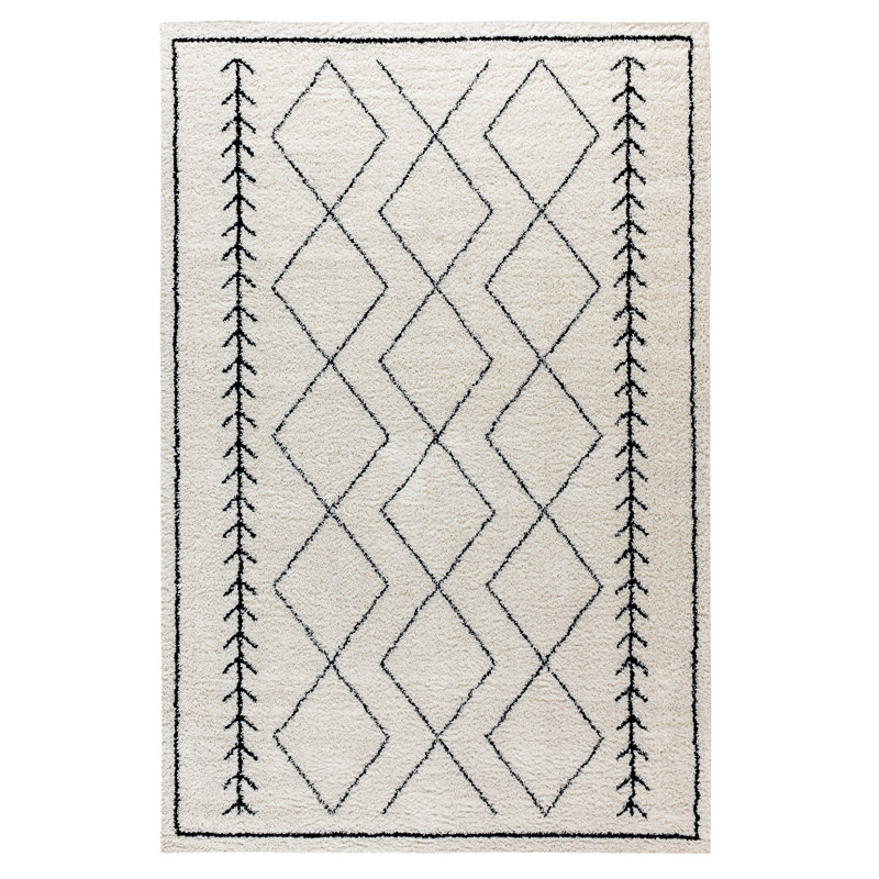 Geometric Indoor Rug, Rectangle 5' x 7'