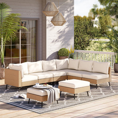 8 pieces Sectional Seating Group with Cushions