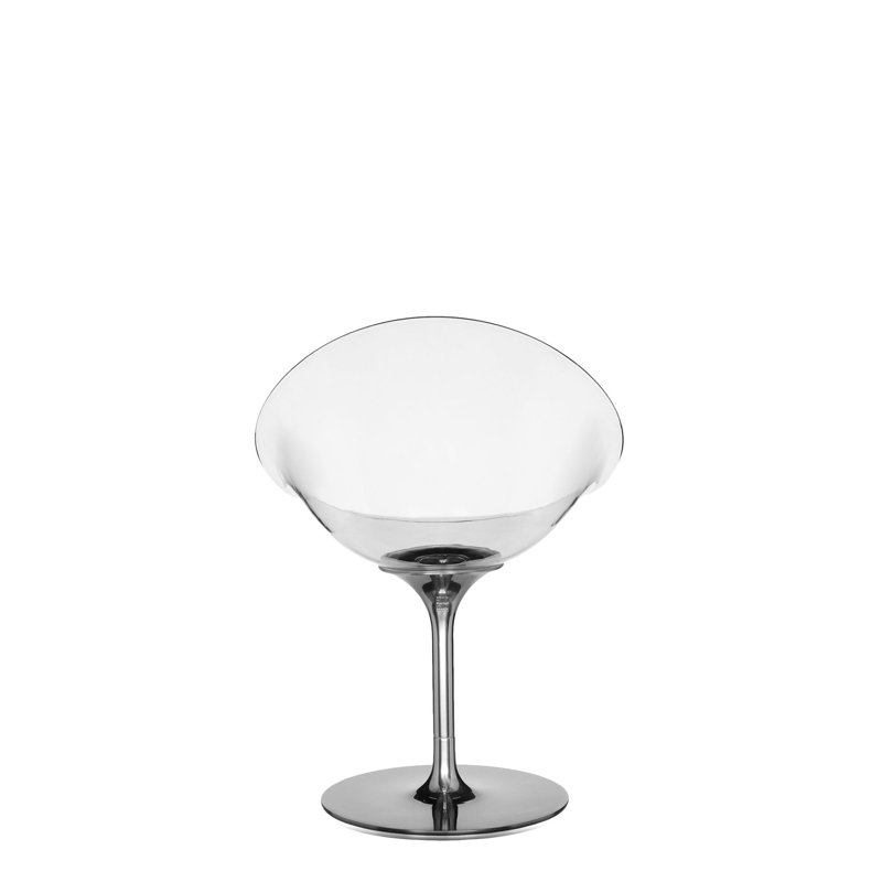 Ero|S| Swivel Papasan Chair, Transparent Crystal Clear, Swivel