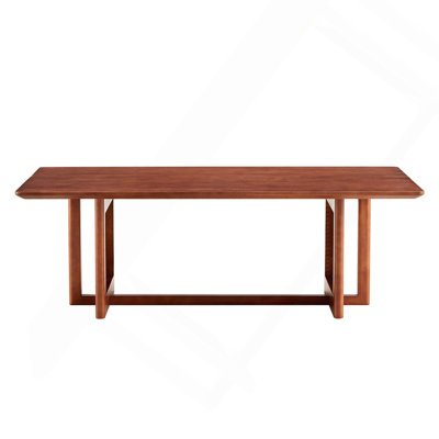 Chinese Style Log Wind Imitation Rattan Walnut Color Tea Table Rectangular Solid Wood Coffee Low Table Small Family Living Room Tea Table .W115191497