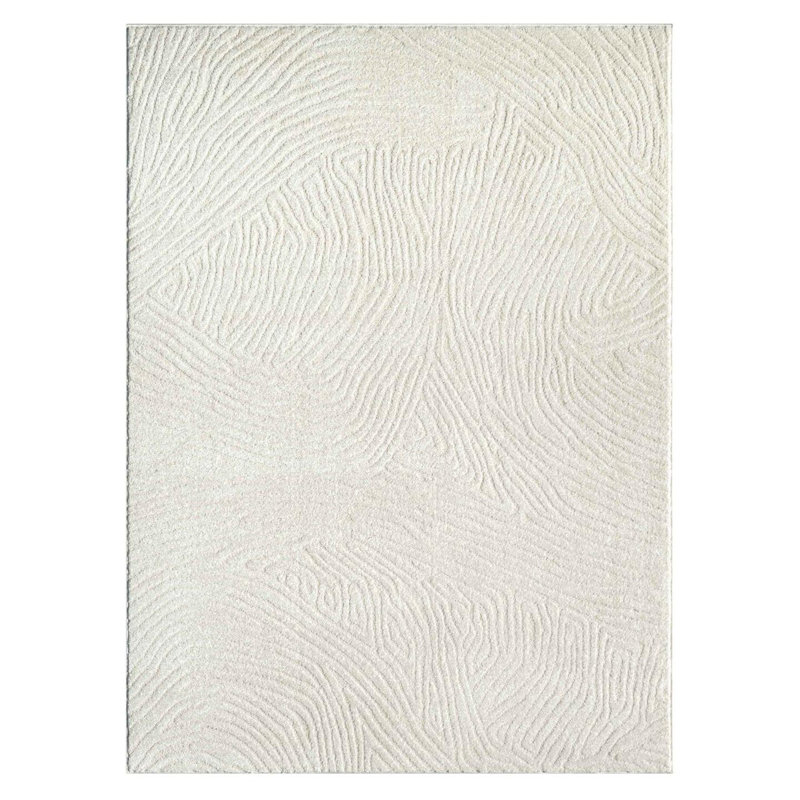 Abstract Wave Area Rug, Rectangle 6'7" x 9'3"