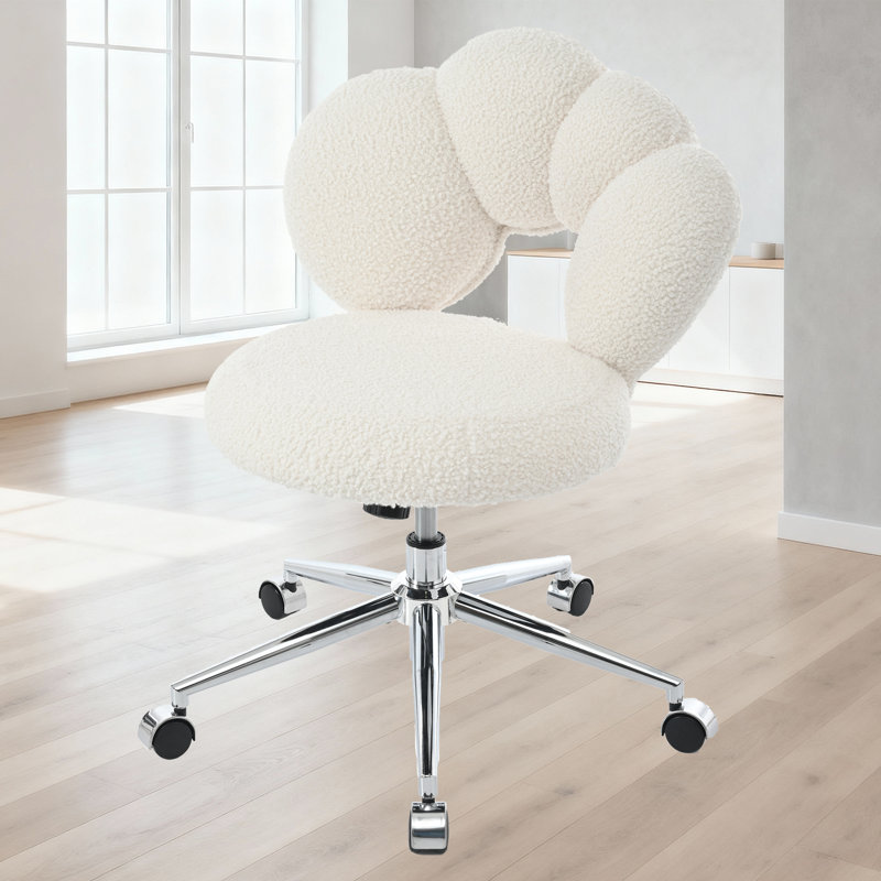 Chaise de bureau Teddy, Blanc
