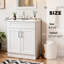 Meuble-lavabo simple 24 po avec plateau en céramique Peura-325296420