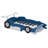 Unfinished Race Car-Shaped Platform Bed with Wheels-94375253-94375252
