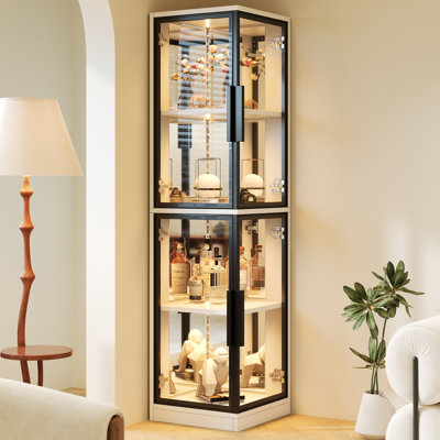 Glass Display Cabinet with LED Lights