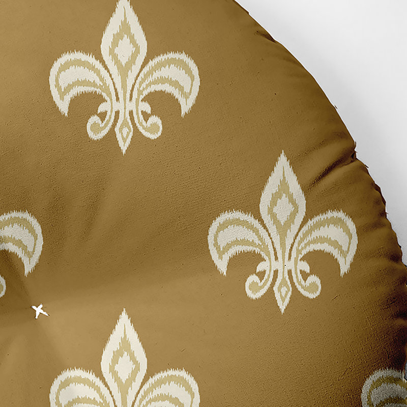 Coussin 318_Fleur De Lis Design, Or, 30 po x 30 po