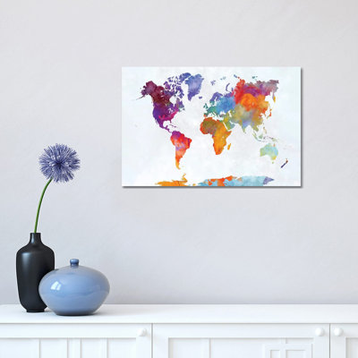 " World Map In Watercolor XXIII " by Paul Rommer