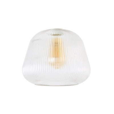 Hiri 18 cm H Dome Glass Pendant Shade ( Slip-On ) in Clear