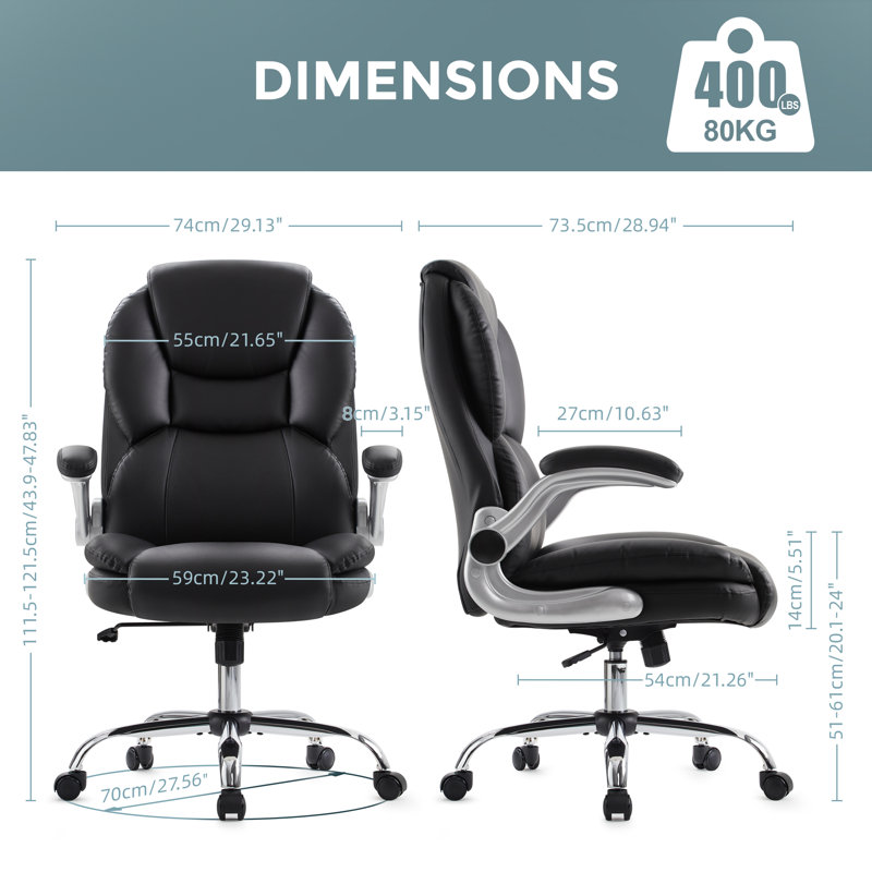 Inbox Zero Yelena Fabric Office Chair, Black