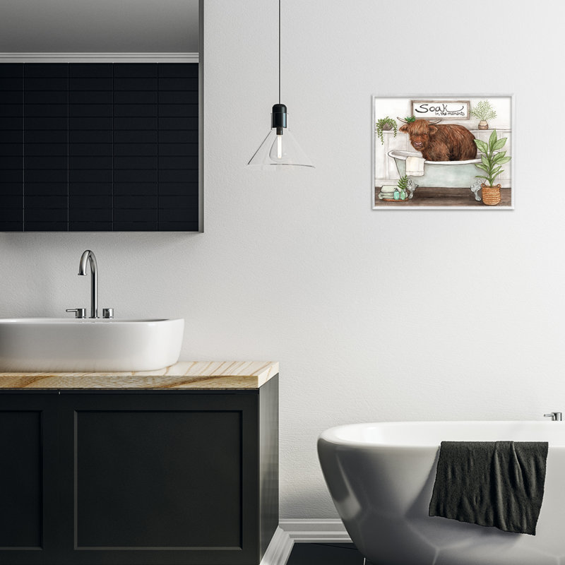 «Soak In Moments», giclée encadrée par Melinda Hipsher, H 11 po x l 14 po, Estampe numérique encadrée blanc bord de mer