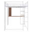 Lit mezzanine en métal blanc avec structure ferme - bureau et 2 tablettes robustes-1040446866