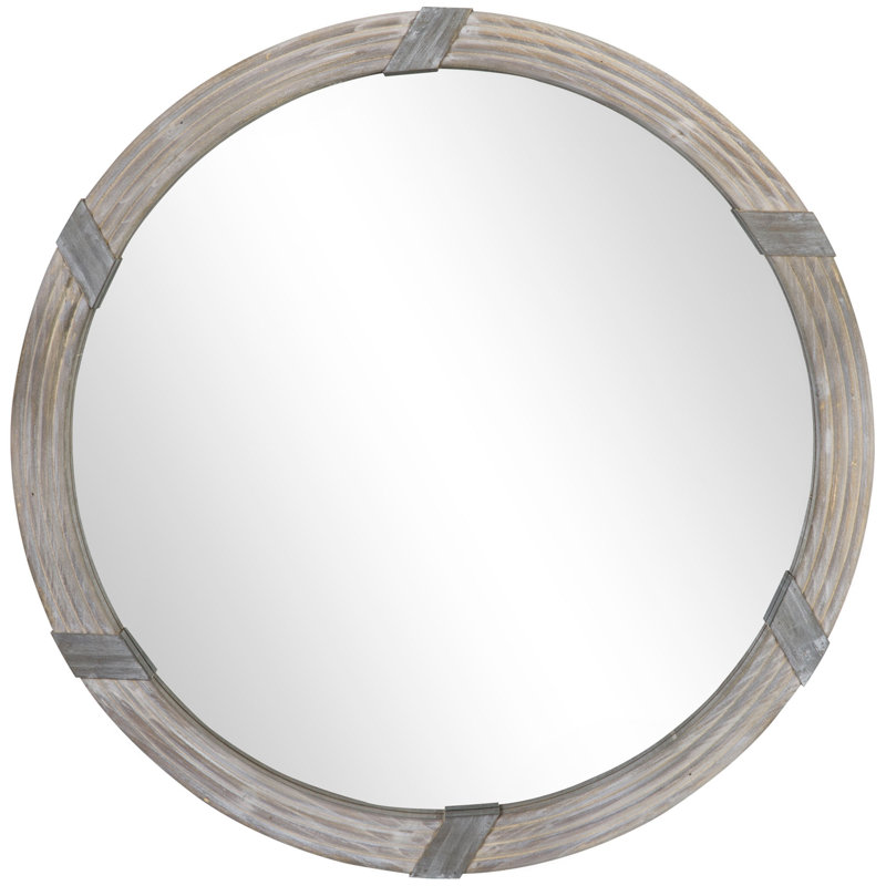 Miroir mural en bois