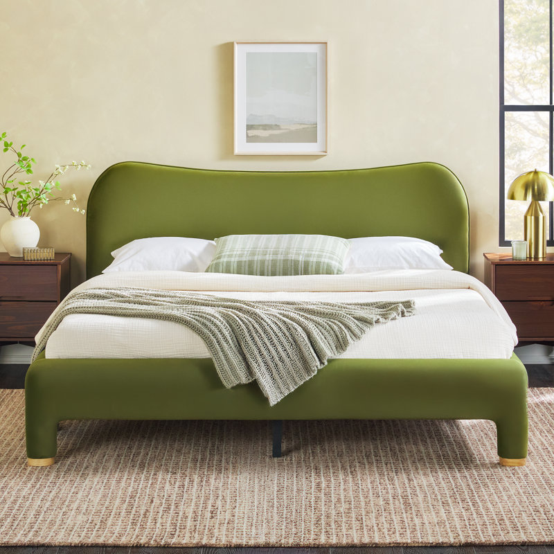 Lit tapissier Sitarski, Très grand lit, Vert