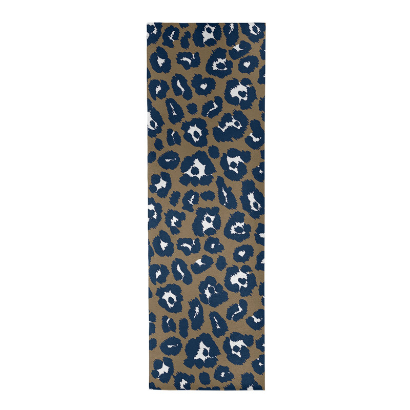 Imprimé animal brun clair/bleu/blanc Tapis décoratif, Tapis de couloir 2 pi 6 po x 8 pi