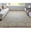 Tapis oriental en laine noué à la main en gris / or-916837733