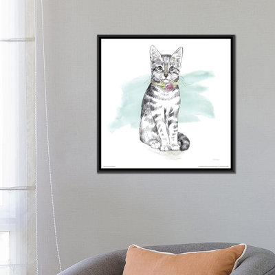 « original chats aquarelle i », impression sur toile