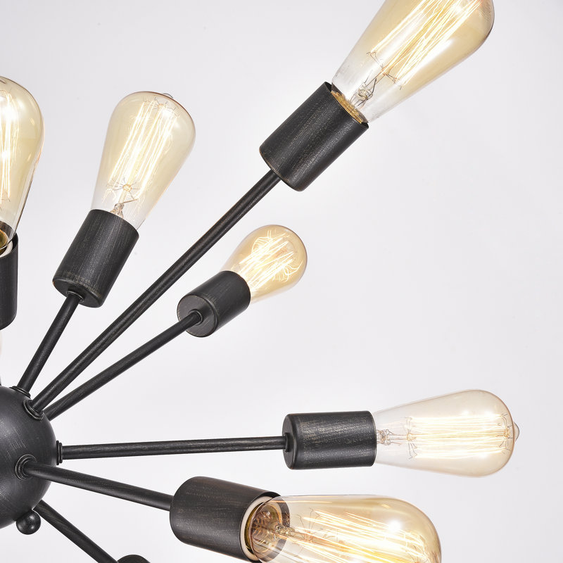 Ankara 15 - Light Antique Black Sputnik Sphere Chandelier