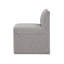 Chaise rembourrée Della gris cendré moderne, durable et confortable Della