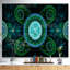 Impression psychédélique «Bright Blue» - très grande impression sur toile-20866465-34277031