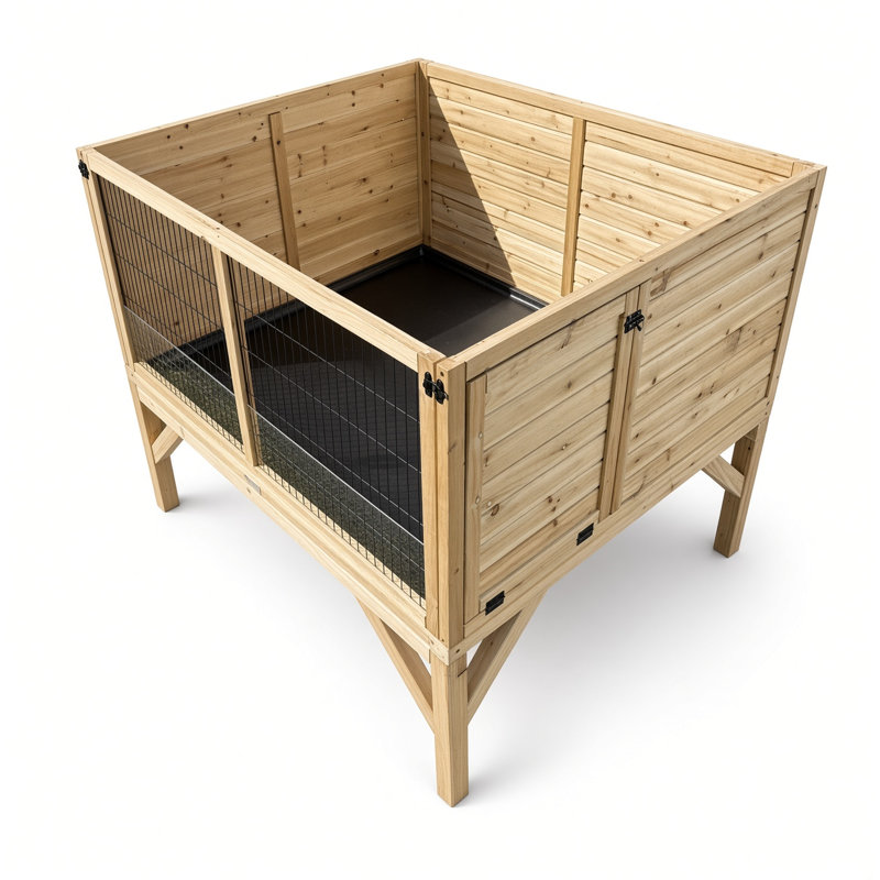 Raised Guinea Pig & Rabbit House