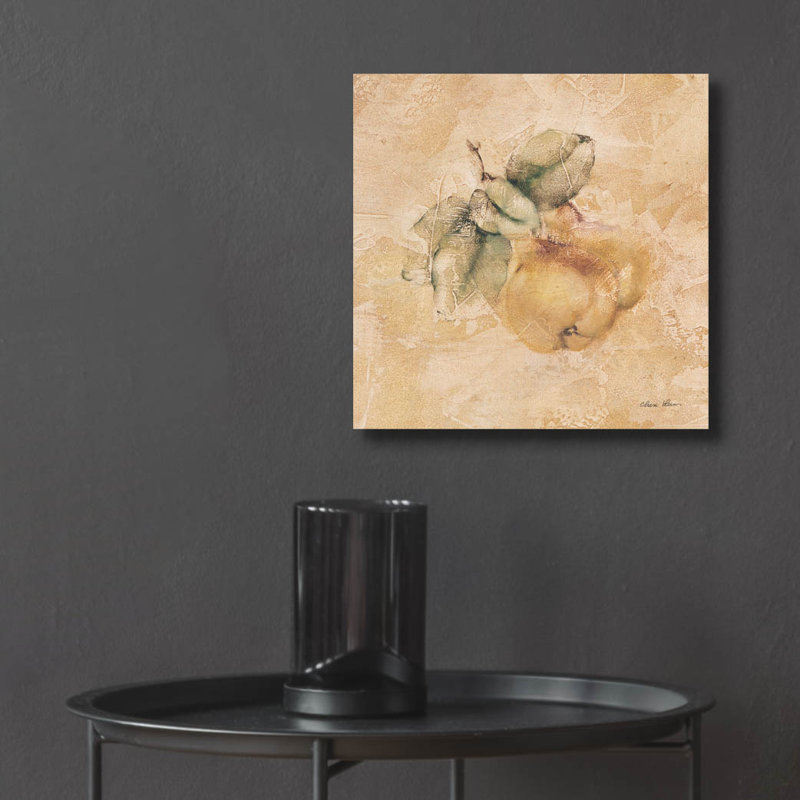 Art mural en verre Winston Porter «Pears Square» par Cheri Blum, H 12 po x l 12 po x P 0,13 po