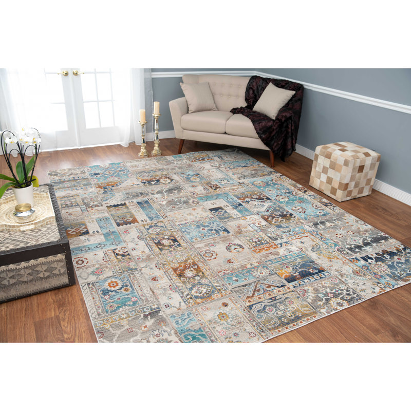 Morvant Patchwork Indoor Rug, Rectangle 5'3" x 7'10"