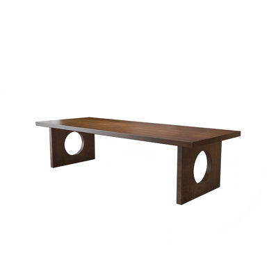 110.24"Industrial-style solid wood brown conference table