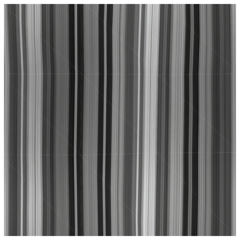 Coussin Stripes, Noir / rayures grises, Carré 14 po