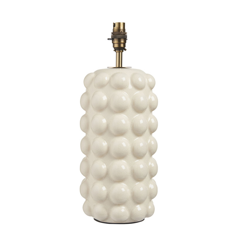 Bobble Table light Base finished in White and Warm Brass