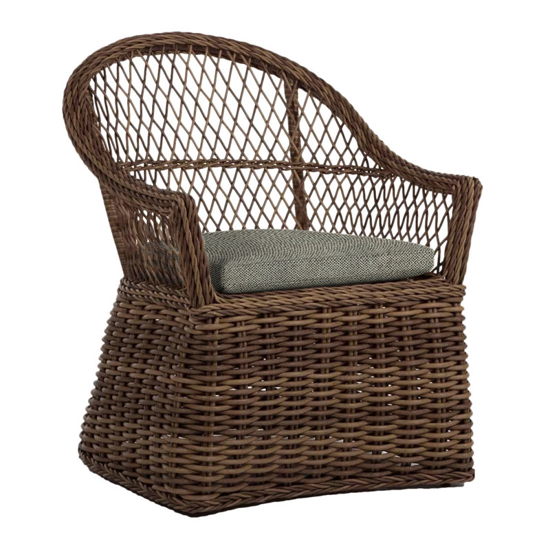 Fauteuil d'extérieur en résine tressée Soho N-Dura, Intermix écorce, Pas de soudure, Raphia