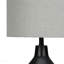Lighting, H 24 po, lampe de table, béton noir, abat-jour gris, contemporain-1782552396