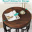 Table d'appoint de luxe industrielle 20 po avec structure en métal robuste, mobilier haut de gamme haut de gamme