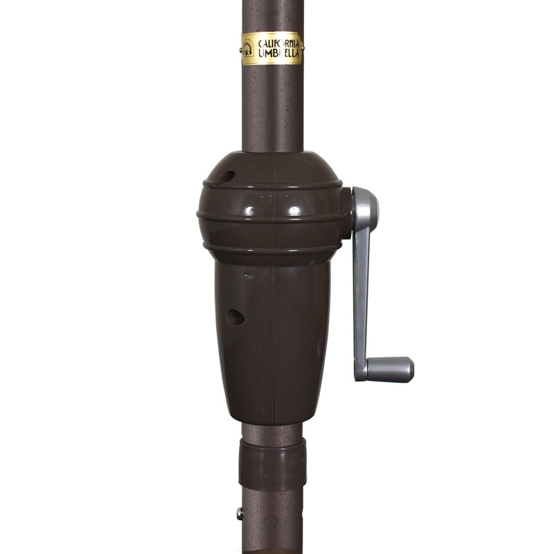 Parasol de marché 9 pi Austan, Sunbrella® rosé Gateway, Bronze, Manivelle