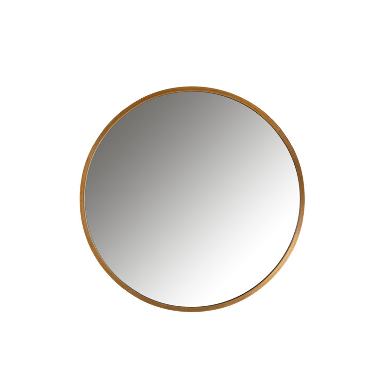Marion Flat Wall Mirror, Gold, 28 x 28