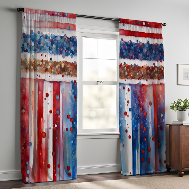 Paire de rideaux semi-transparents en polyester Rosbel, L 40 po x L 61 po