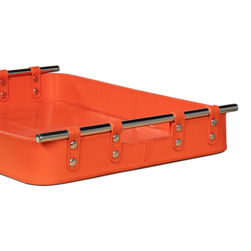 Shagreen Decorative Tray, Orange