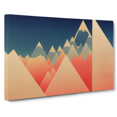 Evocative Abstract Mountains - Wrapped Canvas Print