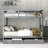 Gray Bunk Bed With Ladders & Storage - Strong And Construction Bed, Practical-88154791