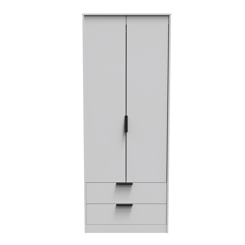 Turah Manufactured Wood Wardrobe, Grey Matt