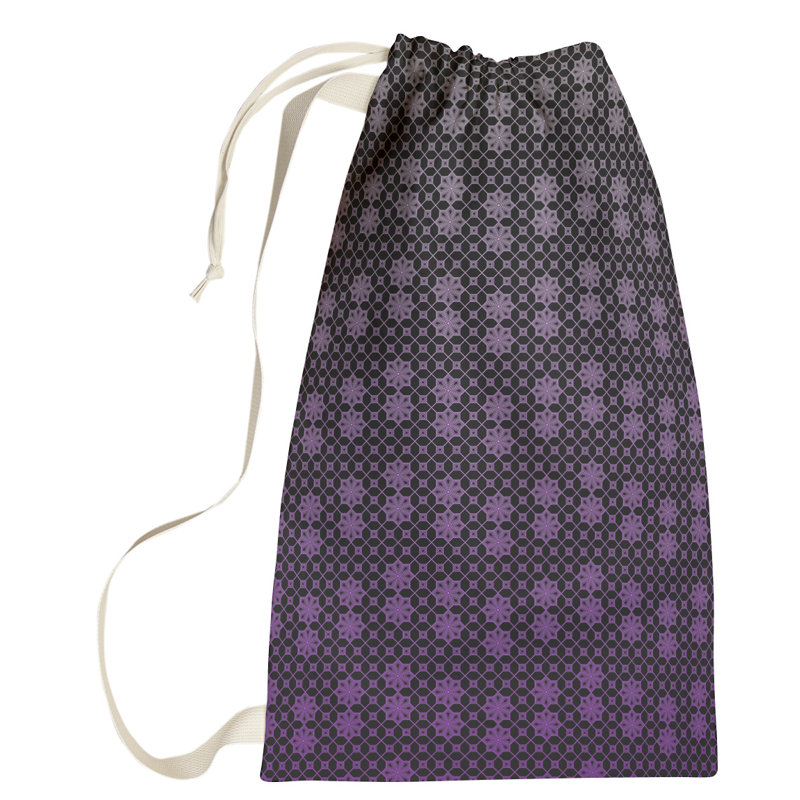 Sac à linge en treillis, Petit (H 64 po x l 20 po x P 1,5 po), Mauve / Gris