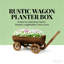 Petit chariot à fleurs brouette, jardinière mobile en bois