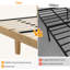 Base de lit simple en bois de rotin avec lumière DEL et tête de lit naturelle, support de lattes en bois robuste, aucun sommier requis-1852326627