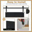 36inx84in. Fully Assembled Laminated Black MDF Modern Sliding Barn Door With Hardware Kit